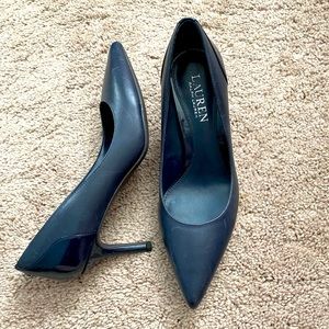 Lauren Navy Blue Low Punps